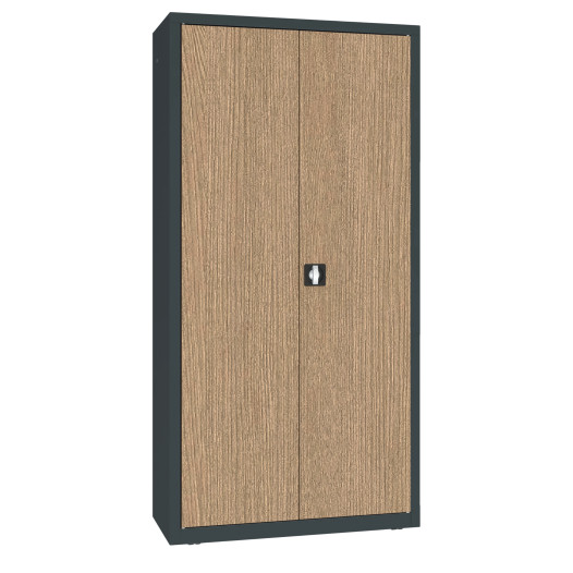 DOCUCAB WOOD M 1990/1000/435 7016/EICHE | Büroschrank mit Holzfurnier an der Tür