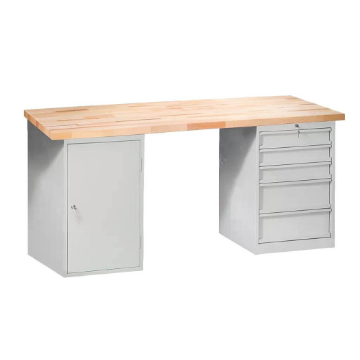 MODULBENCH GE 1700 CC1CD5 | Werkbank mit Schrank und 5 Schubladen, 1700 mm