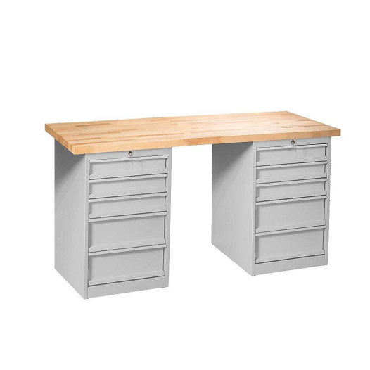 MODULBENCH GE 1700 CD5CD5 | Werkbank mit 5 Schubladen beidseitig, 1700 mm