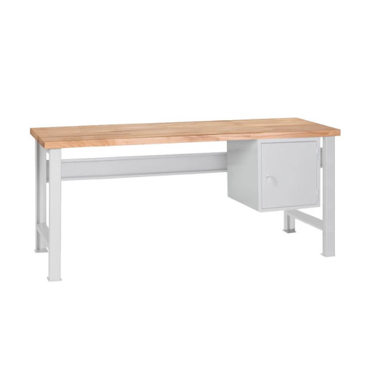 MODULBENCH GE 2000 C1 UD | Werkbank mit Hängeschrank und verstellbaren Beinen, 2000 mm