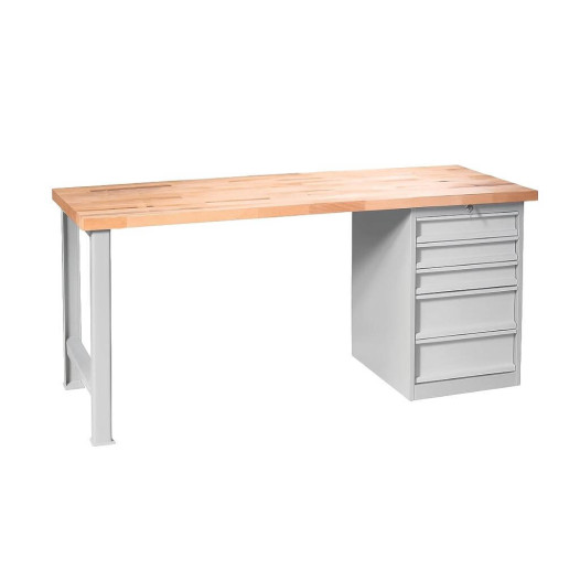 MODULBENCH GE 2000 CD5 | Werkbank mit 5 Schubladen, 2000 mm